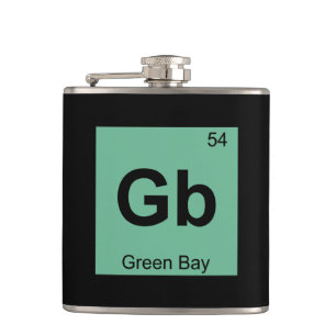Gb - Green Bay Wisconsin Scheikunde Periodiek Syst Heupfles