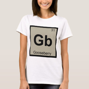 Gb - Kruisbes Chemie Periodiek Systeem Symbool T-shirt