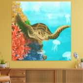 GB Print on canvas turtle (Insitu (Woonkamer))