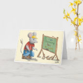 GB School enrollment card, lovingly hand-drawn boy Kaart (Gele Bloem)