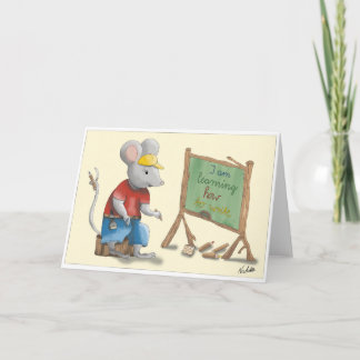 GB School enrollment card, lovingly hand-drawn boy Kaart