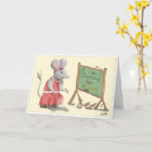 GB School enrollment card, lovingly hand-drawn gir Kaart (Gele Bloem)