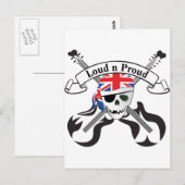 GB Scull en gitaren Briefkaart (Voorkant / Achterkant)