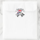 GB Scull & Gitaren Ronde Sticker (Tas)