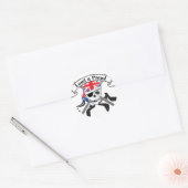 GB Scull & Gitaren Ronde Sticker (Envelop)