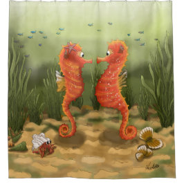 GB Shower Curtain Seahorses Douchegordijn