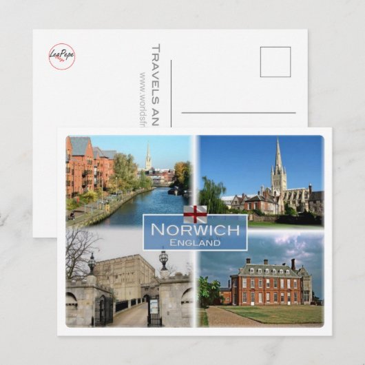 GB Verenigd Koninkrijk - Engeland - Norwich Norfol Briefkaart (Voorkant / Achterkant)