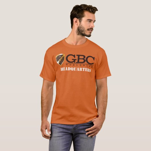 GBC Headquarters Oranje T-Shirt (Voorkant volledig)