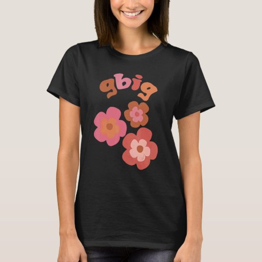 Gbig Big Little Sorority Family Matching Flowers R T-shirt (Voorkant)