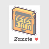GBJam vinyl sticker - retro sticker voor gamedevs (Vel)