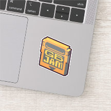 GBJam vinyl sticker - retro sticker voor gamedevs