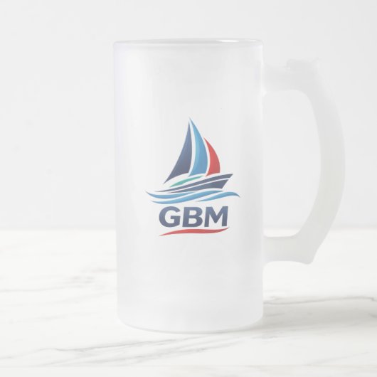 GBM Beer glass frosted  Matglas Bierpul (Rechts)