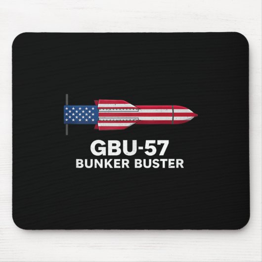 Gbu-57 Bunker Buster American Flag 4th Of July Tan Muismat (Voorkant)