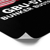 Gbu-57 Bunker Buster American Flag 4th Of July Tan Poster (Hoek)