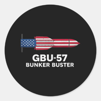 Gbu-57 Bunker Buster Amerikaanse Vlag 4 juli Tan Ronde Sticker