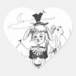 "G'bye My Clown" Hartvormige Sticker