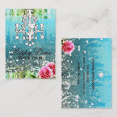 GC Adore  Crystals Turquoise Metallic Visitekaartje (Voorkant / Achterkant)