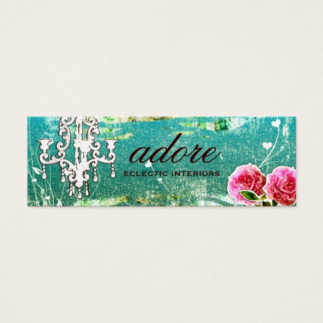 GC | Adore |  turkoois Mini Visitekaartjes (Voorkant)