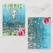 GC Adore  Turquoise Gold Metallic Visitekaartje (Voorkant / Achterkant)