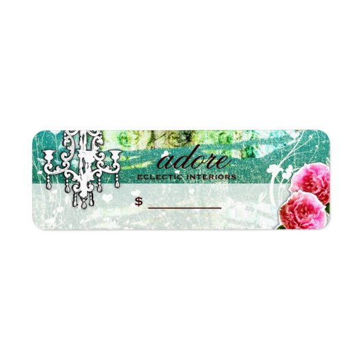 GC | Adore |  Turquoise prijsetiket Etiket (Voorkant)
