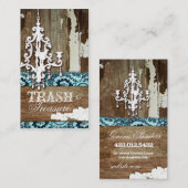 GC | Afval naar Treasure Chandelier Aqua Blue Visitekaartje (Voorkant / Achterkant)