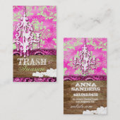 GC | Afval naar Treasure Chandelier Pink Limoen Vi Visitekaartje (Voorkant / Achterkant)