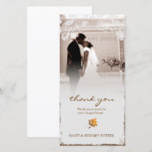 GC | Aged Fall Wedding Dank u fotokaart Bedankkaart (Voorkant / Achterkant)