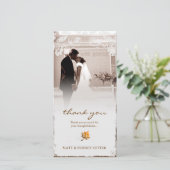 GC | Aged Fall Wedding Dank u fotokaart Bedankkaart (Staand voorkant)