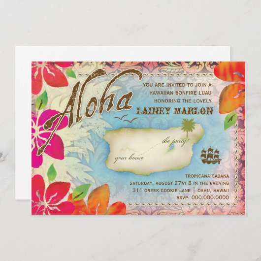 GC Aloha Luau Island 2 Kaart (Voorkant / Achterkant)