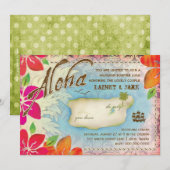 GC Aloha Luau Island Rehearsal Dinner Kaart (Voorkant / Achterkant)