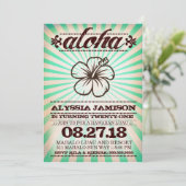 GC Aloha Sunset Aqua Seaweed Birthday Kaart (Staand voorkant)