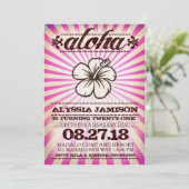 GC Aloha Sunset Pink Birthday Kaart (Staand voorkant)