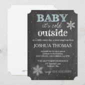 GC Baby Het is koud buiten Winter Birthday Boy Kaart (Voorkant / Achterkant)