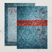 GC | Bejewelde Turquoise & Red Kaart (Voorkant / Achterkant)