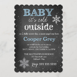 GC Blue Baby Het is koud buiten de winterverjaarda Kaart