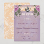 GC Bruids Bruiloft Thee Feest Menu (Voorkant / Achterkant)