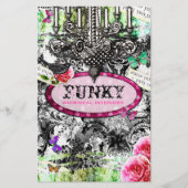 GC |  charme (Whimsical) - Black White Damask Flyer (Voorkant)