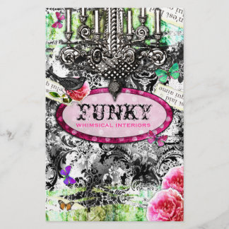 GC | charme (Whimsical) - Black White Damask Flyer