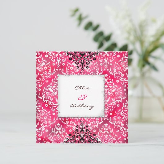 GC | Chloe  Damask | Delicious roze Kaart (Staand voorkant)