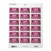 GC |  Chocolade Roze Damask Etiket (Full Sheet)