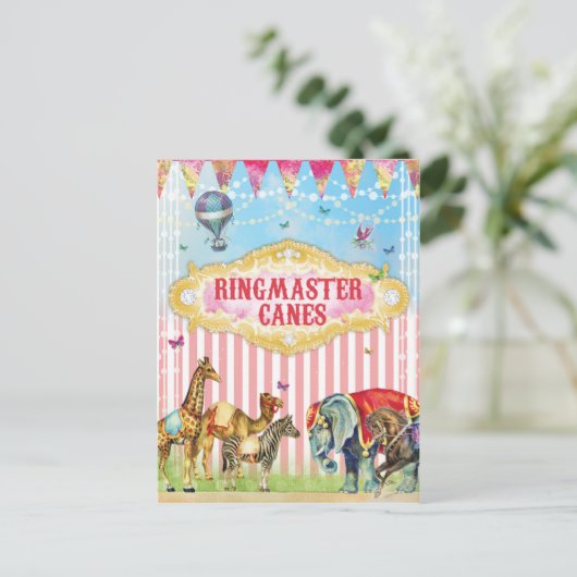 GC CIRCUS CANES TAFEL KAART (Staand voorkant)