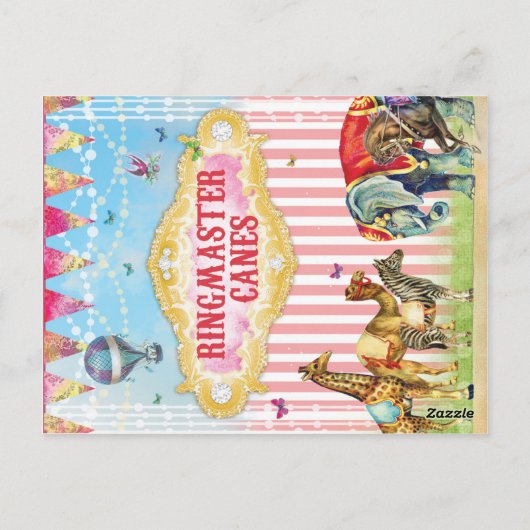 GC  CIRCUS CANES TAFEL KAART (Achterkant)