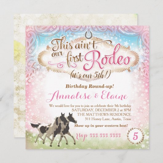 GC Dit is niet onze eerste Rodeo-tweeling Kaart (Voorkant / Achterkant)