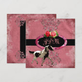 GC | Eclectisch Damask Horse Fade Red Kaart (Voorkant / Achterkant)