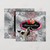 GC | Eclectisch Damask Horse Grey Kaart (Voorkant / Achterkant)