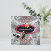 GC | Eclectisch Damask Horse Grey Kaart (Staand voorkant)