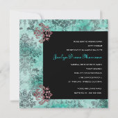 GC | Eclectisch Damask Horse Turquoise Kaart (Achterkant)