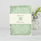 GC | ELEGANT  GROENE INVITATIE KAART (Staand voorkant)