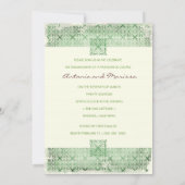 GC | ELEGANT  GROENE INVITATIE KAART (Achterkant)
