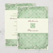GC | ELEGANT  GROENE INVITATIE KAART (Voorkant / Achterkant)